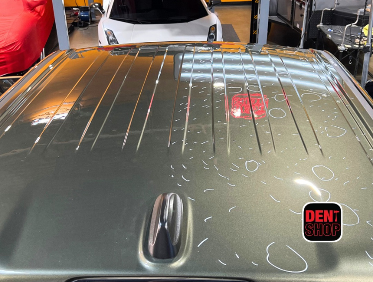 hail damage on top of truck